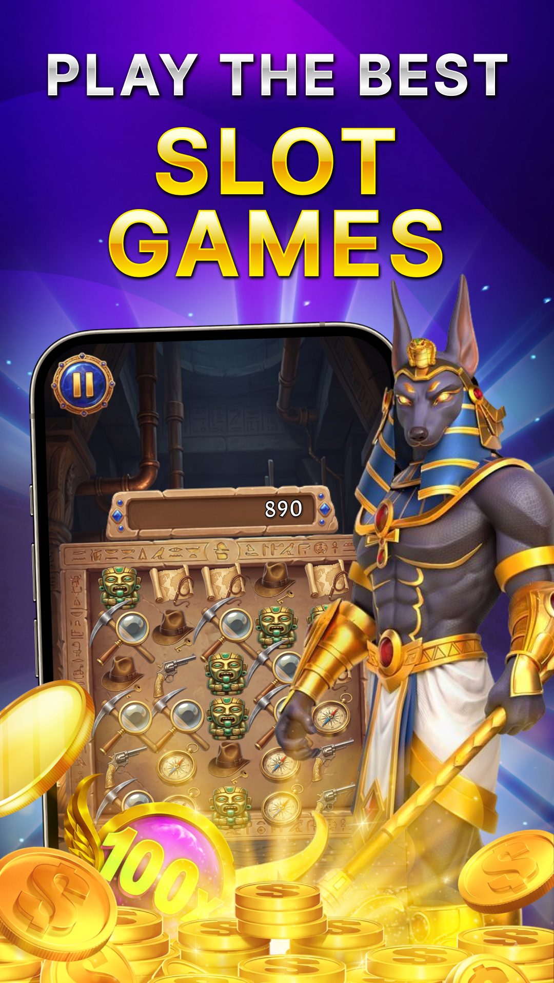 Tomb Riddles Casino Slots gameplay screen