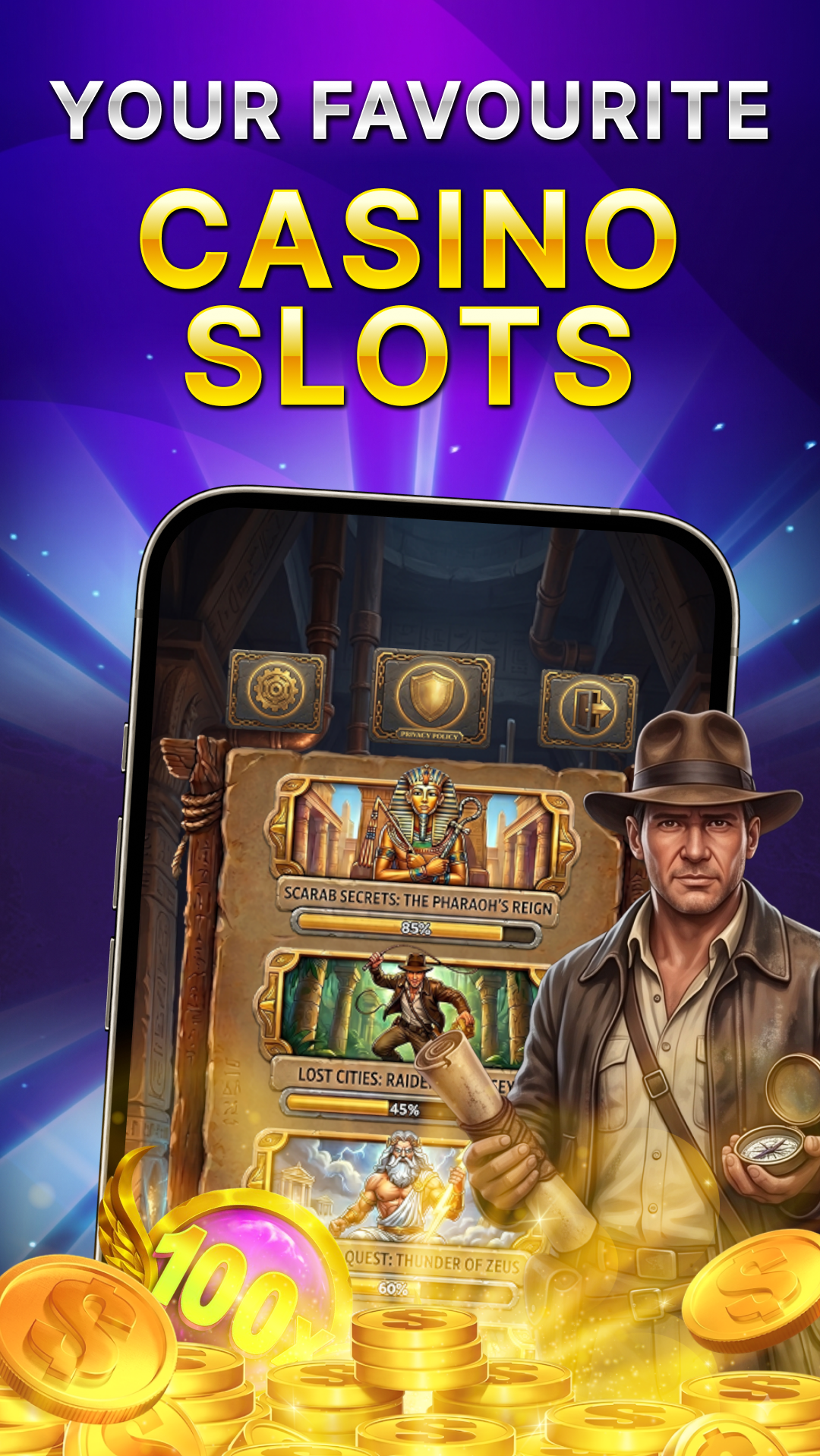 Tomb Riddles Casino Slots feature screen
