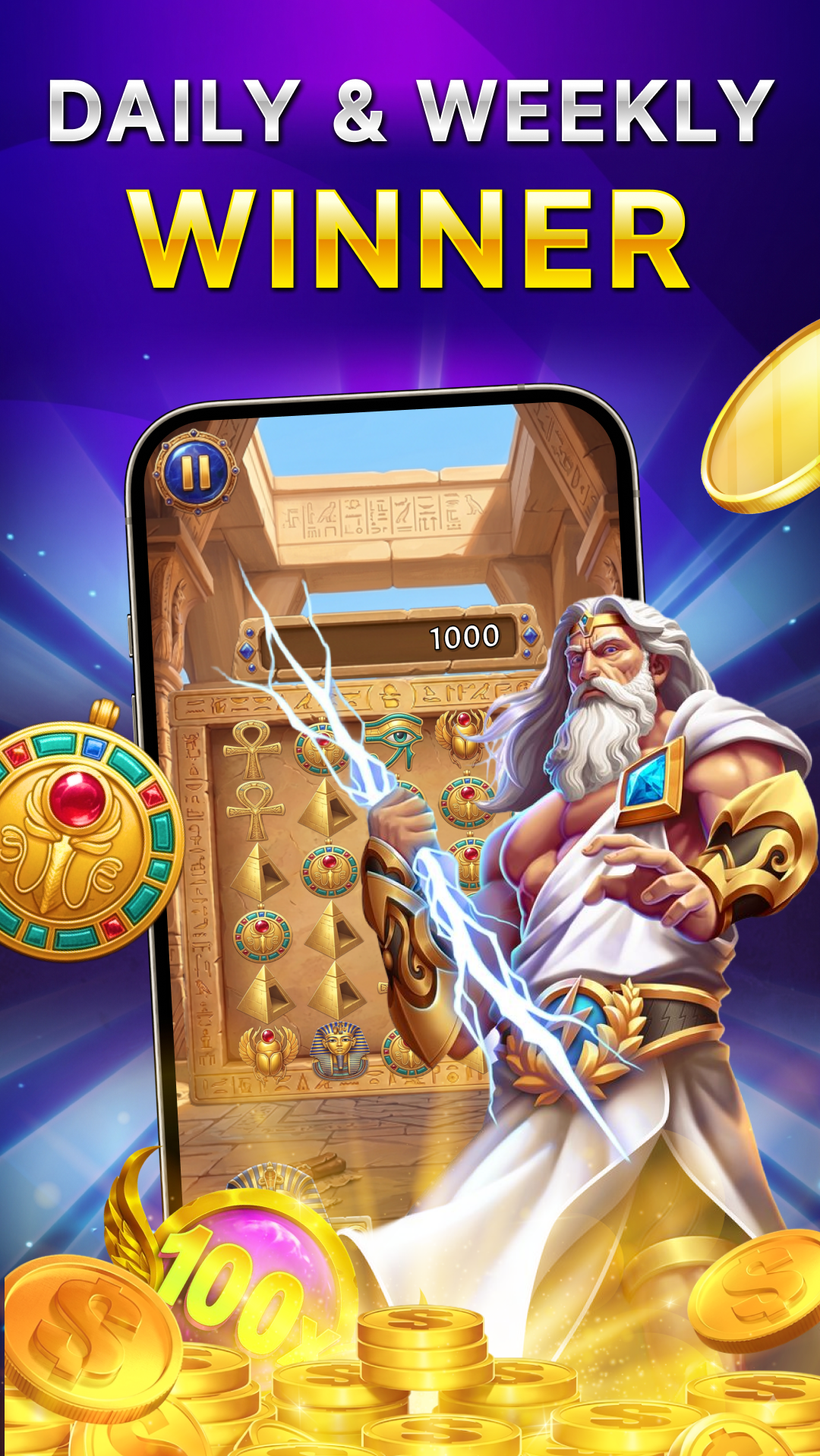 Tomb Riddles Casino Slots progress screen